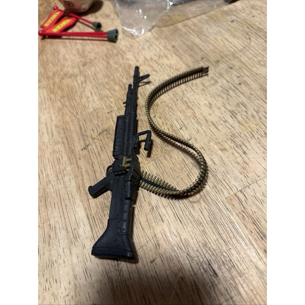 1/6 Scale Toy Mk48 MOD1 Light Machine Gun Black Mini Rifle with Ammo Belt